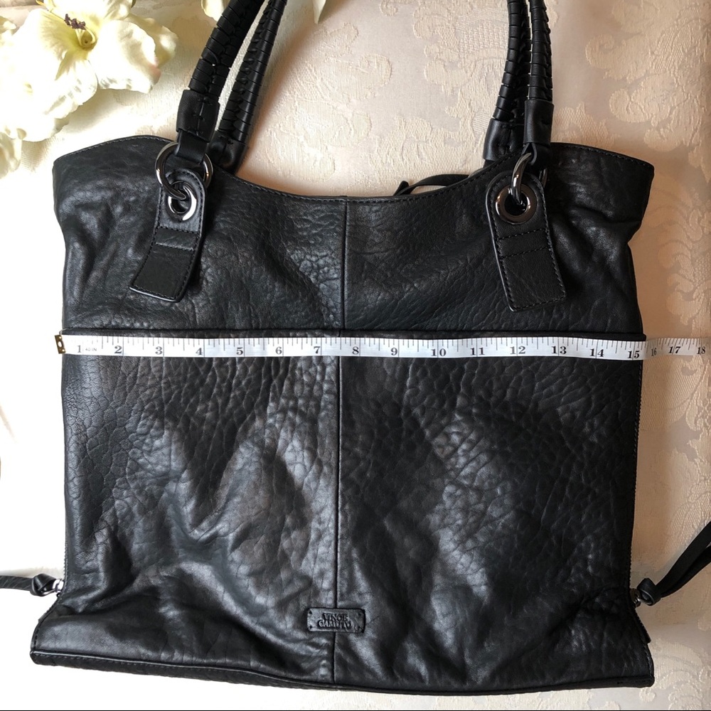 Vince Camuto Black Shoulder Bag Tote - Picture 13 of 16